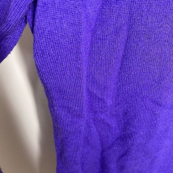 J Crew 100% Cashmere Buonissima Crewneck Sweater Purple Royal S Small - Picture 6 of 7